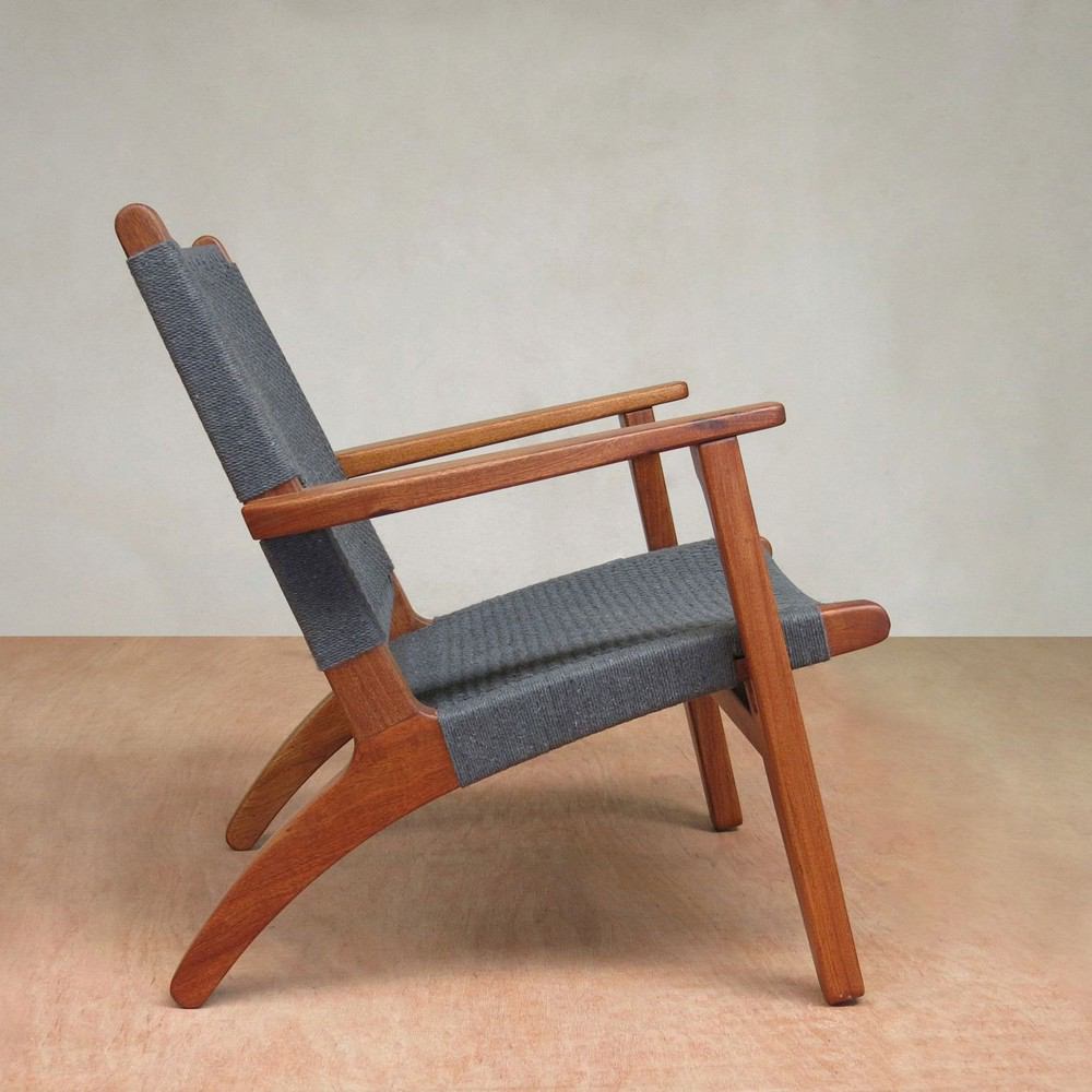 Masaya Arm Chair - Charcoal Handwoven Manila And Royal Mahogany | Armchairs | Modishstore - 3