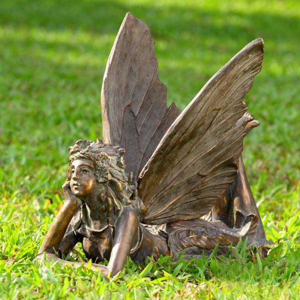 Fairy at Rest Garden Sculpture By SPI Home