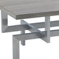 51" Grey And Silver Rectangular Coffee Table By Homeroots