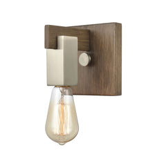 Axis Light Vanity Light in Light Wood and Satin Nickel by ELK Lighting