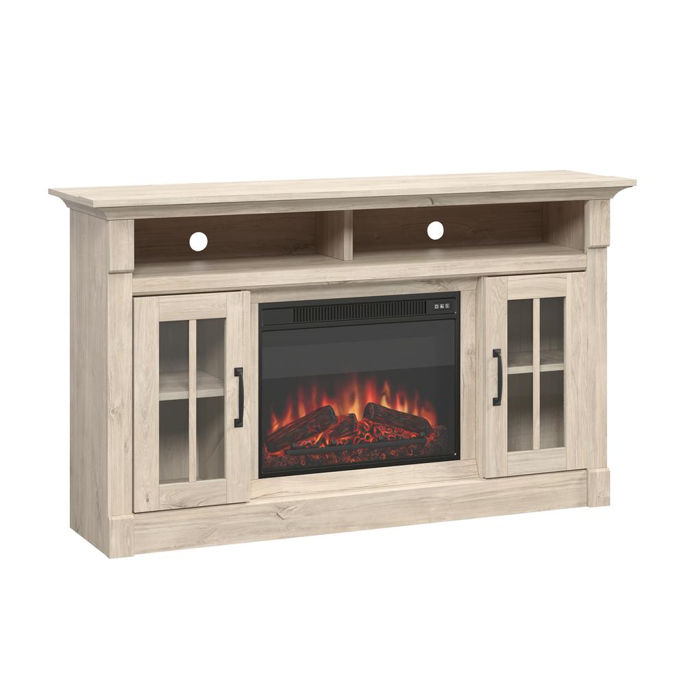 Media Fireplace Chalk Oak By Sauder | TV Stands | Modishstore