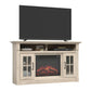 Media Fireplace Chalk Oak By Sauder | TV Stands | Modishstore - 2