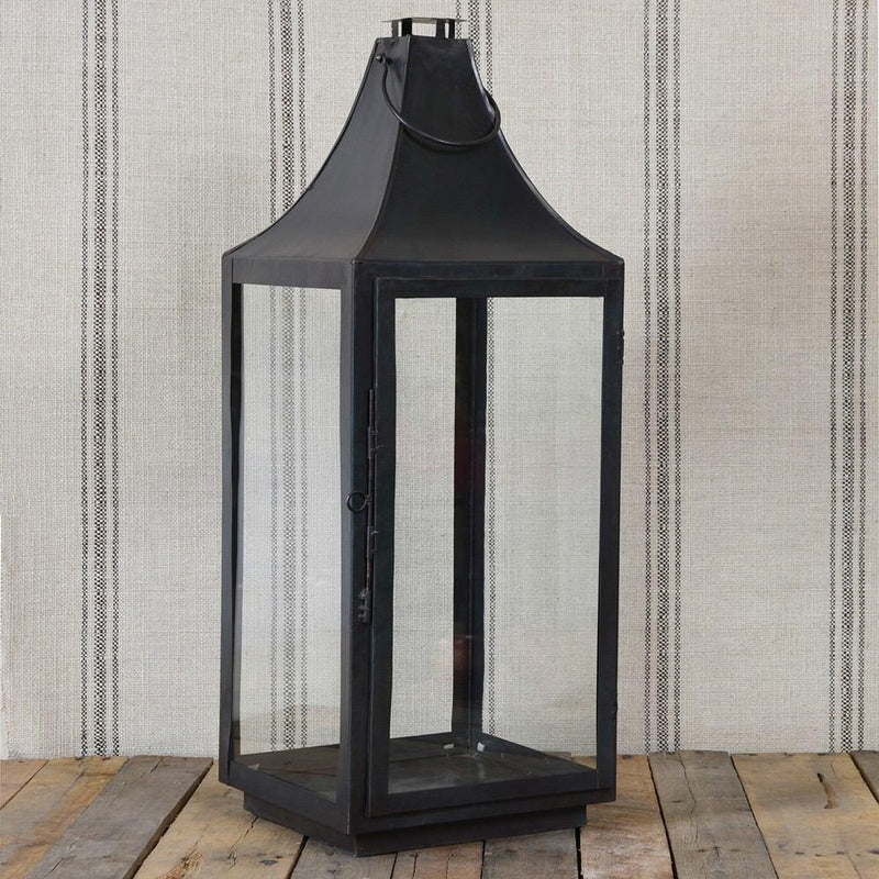 HomArt Cole Metal Lantern - Black Waxed-5