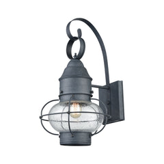 Onion 1-Light Outdoor Wall Lantern in Aged Zinc ELK Lighting