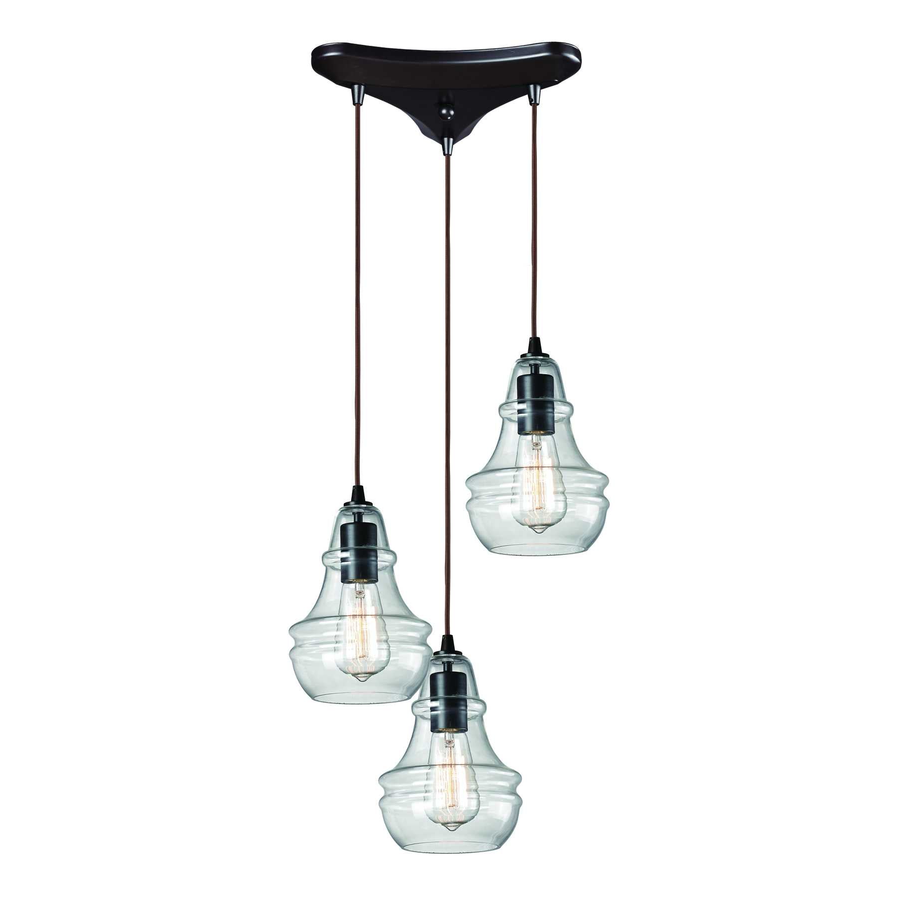 Menlow Park Configurable Multi Pendant - Oiled Bronze By ELK |Pendant Lamps |Modishstore 