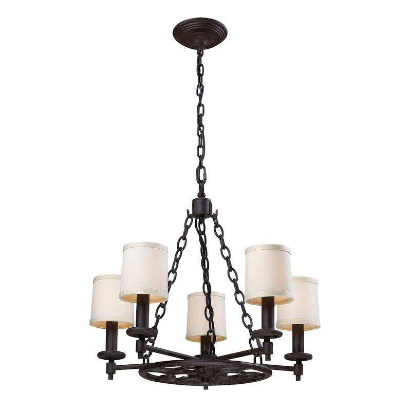 Ironton 5-Light Chandelier in Vintage Rust ELK Lighting | Chandeliers | Modishstore