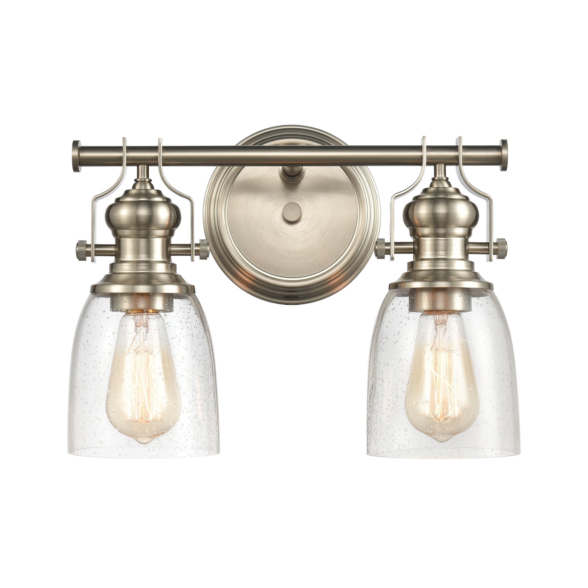 Chadwick Vanity Light in Satin Nickel with Seedy Glass by ELK Lighting | Modishstore | Pendant Lamps