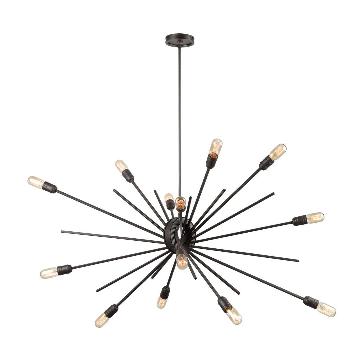 Xenia 14-Light Chandelier in Oil Rubbed Bronze ELK Lighting | Chandeliers | Modishstore