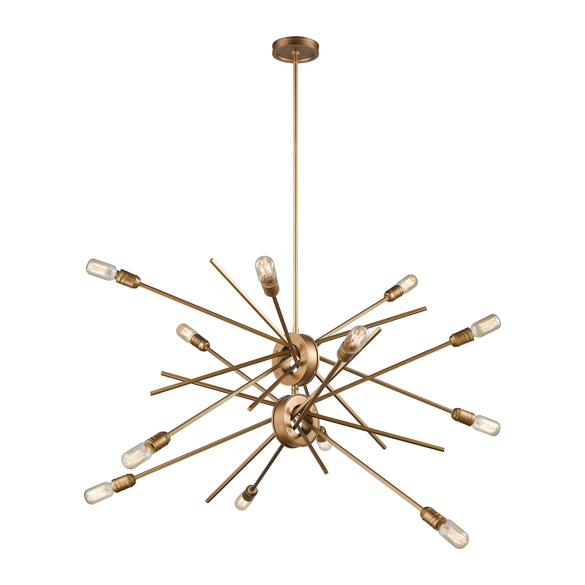 Xenia 12-Light Chandelier in Matte Gold ELK Lighting | Chandeliers | Modishstore