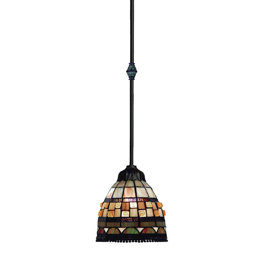 Jewelstone 1-Light Pendant in Classic Bronze ELK Lighting | Pendant Lamps | Modishstore