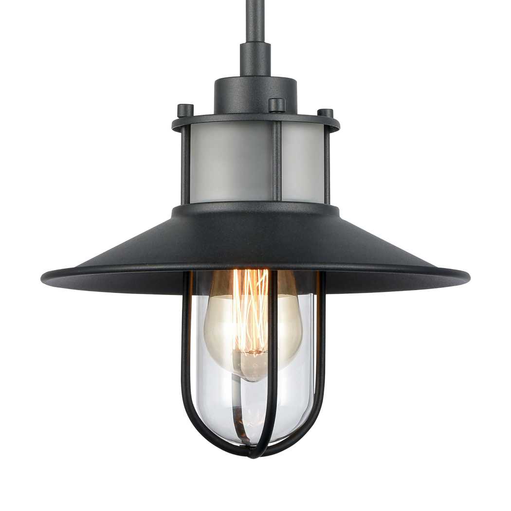 Coastal Farm 10'' Wide 1-Light Outdoor Pendant - Charcoal By ELK |Pendant Lamps |Modishstore - 3