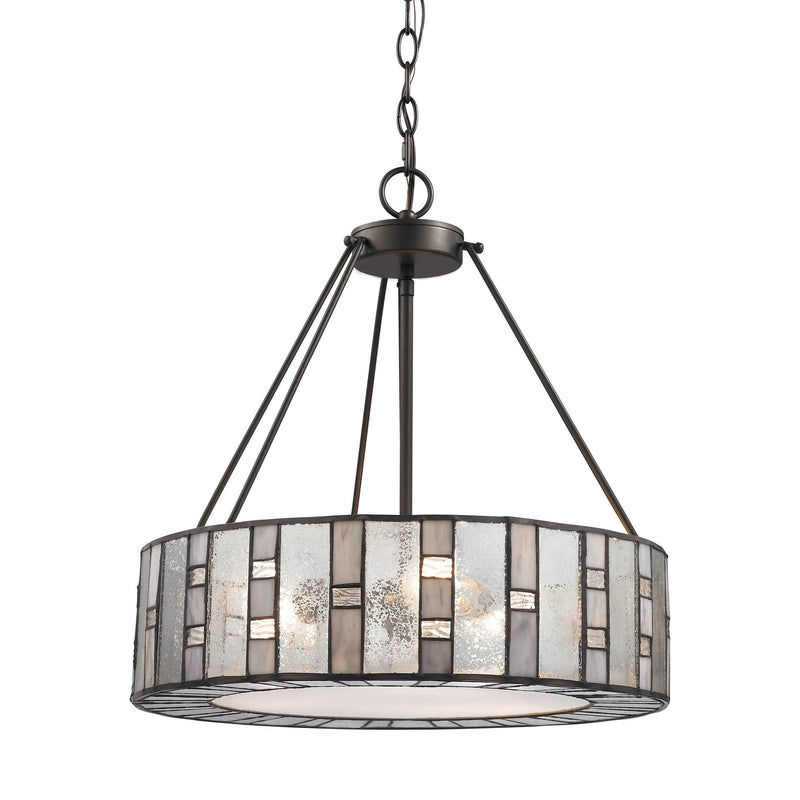 ELK Lighting Ethan Chandelier In Tiffany Bronze - 70212/3 | Modishstore | Chandeliers