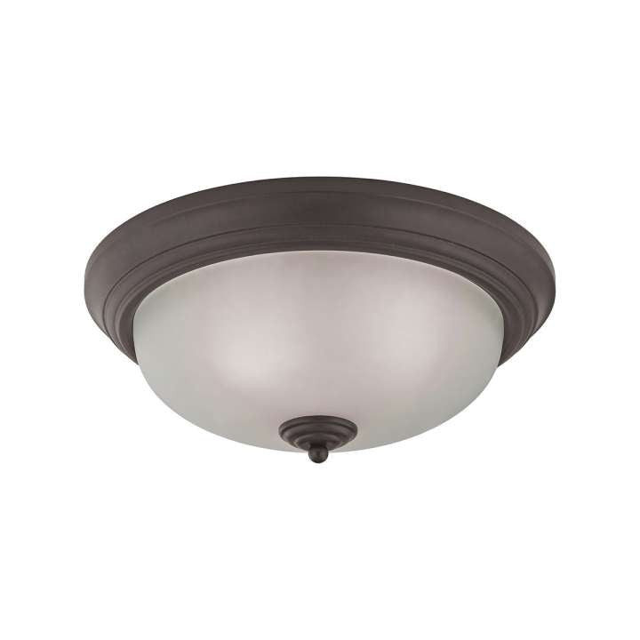 Huntington 3-Light Flush Mount in Oil Rubbed Bronze with White Glass | Ceiling Lamps | Modishstore