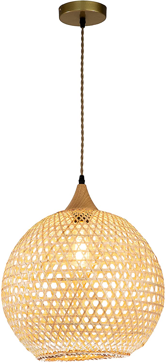 ELE Rattan Pendant Light D15 By ELE Light & Decor | Pendant Lamps | Modishstore - 5