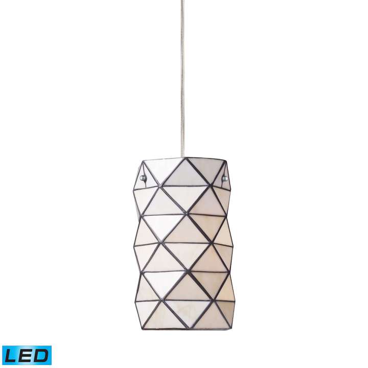 Tetra 1-Light Mini Pendant in Polished Chrome with Geometric Glass - Includes LED Bulb | Pendant Lamps | Modishstore