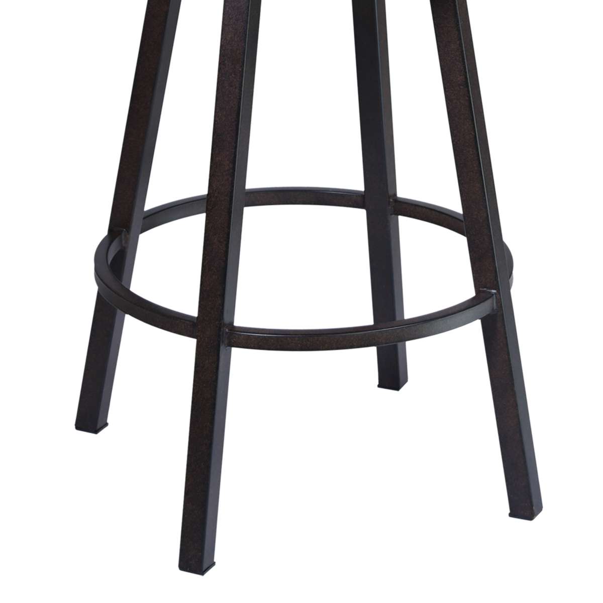 Titana 26" Barstool in Auburn Bay finish with Brown Pu upholstery By Armen Living | Bar Stools | Modishstore - 3