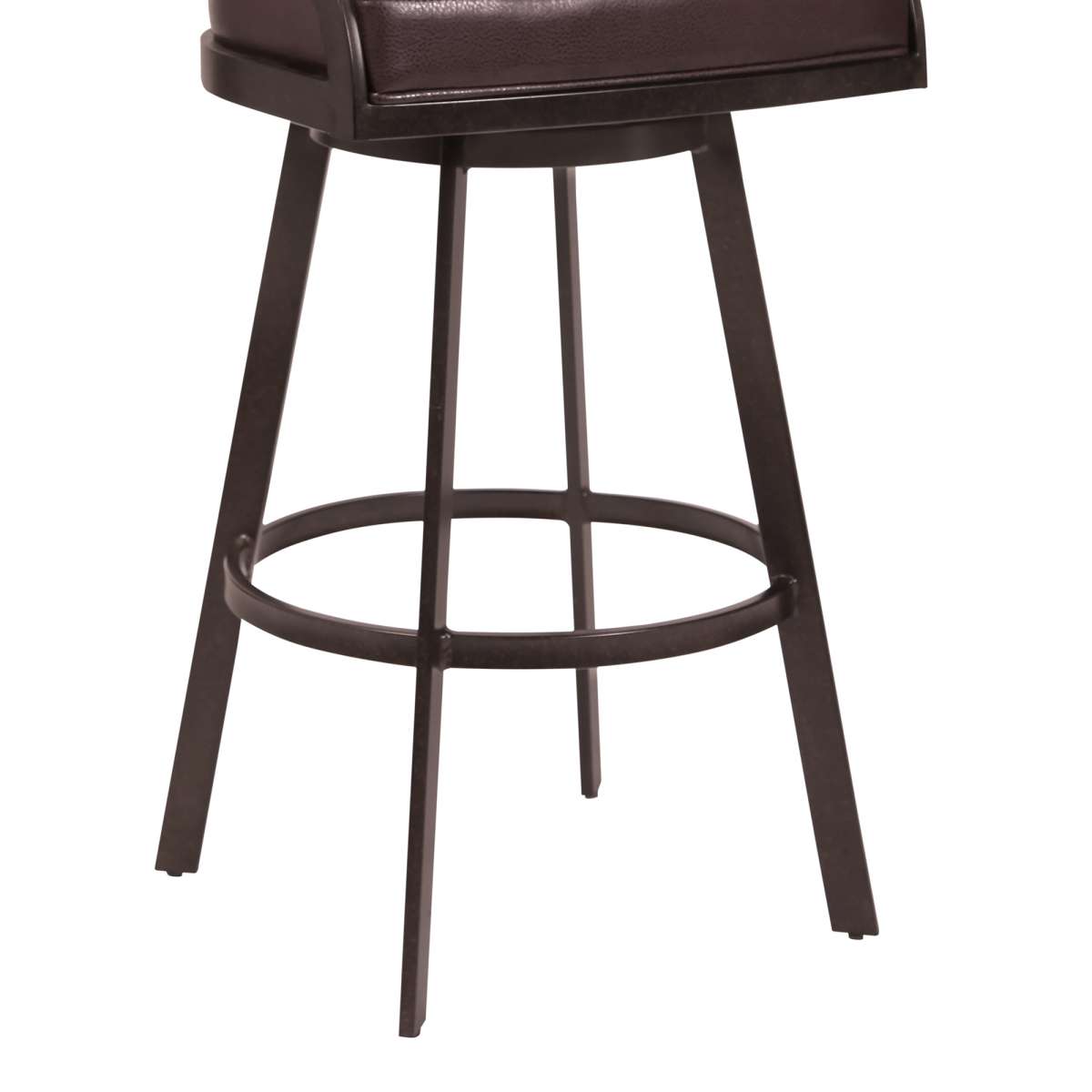 Dione 26" Counter Height Barstool in Auburn Bay and Brown Faux Leather By Armen Living | Bar Stools | Modishstore - 4