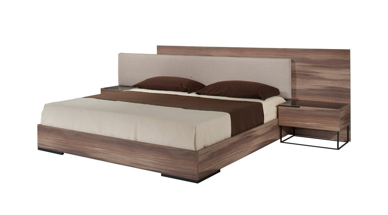 Nova Domus Matteo - Italian Modern Walnut & Fabric Bed | Beds | Modishstore - 1