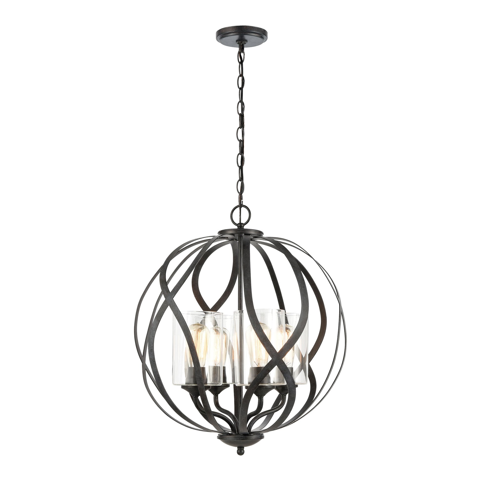 Daisy Chandelier in Midnight Bronze with Clear Glass by ELK Lighting ...