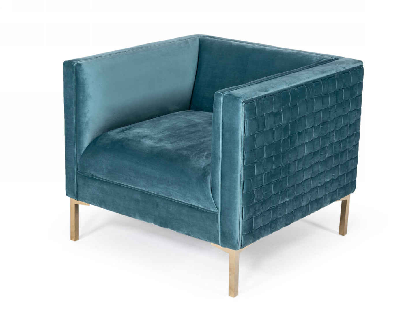 Divani Casa Atwood - Modern Teal Arm Chair | Accent Chairs | Modishstore - 1