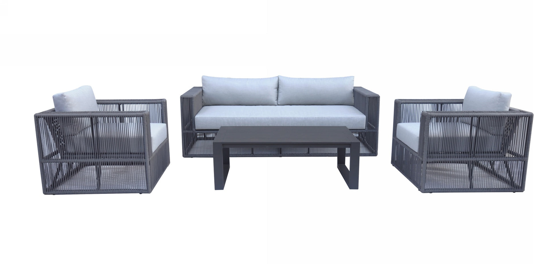 Renava Whimsy - Modern Outdoor Light Grey & Dark Grey Sofa Set | Outdoor Sofas, Loveseats & Sectionals | Modishstore - 2