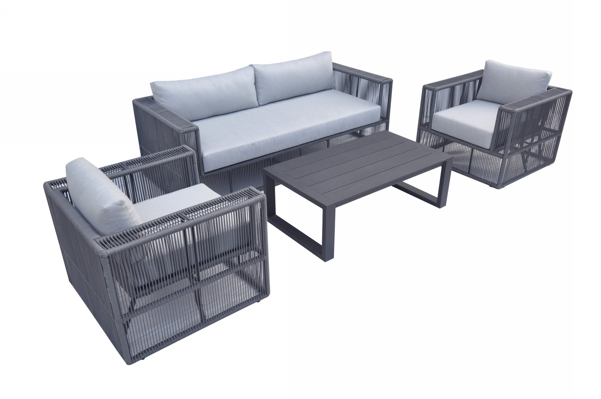 Renava Whimsy - Modern Outdoor Light Grey & Dark Grey Sofa Set | Outdoor Sofas, Loveseats & Sectionals | Modishstore - 3