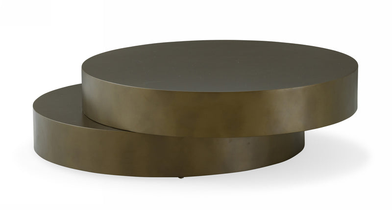 Modrest Grayson - Glam Brushed Bronze Metallic Coffee Table | Coffee Tables | Modishstore - 1