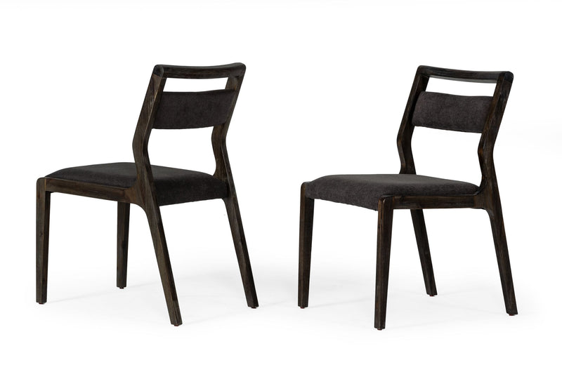 Modrest Roger - Mid-century Acacia & Brown Dining Chair (Set of 2) | Dining Chairs | Modishstore - 1