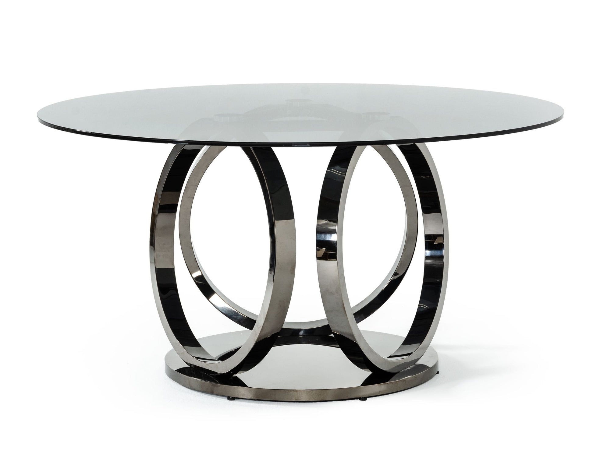 Modrest Babia Modern Smoked Glass & Walnut Extendable Dining Table