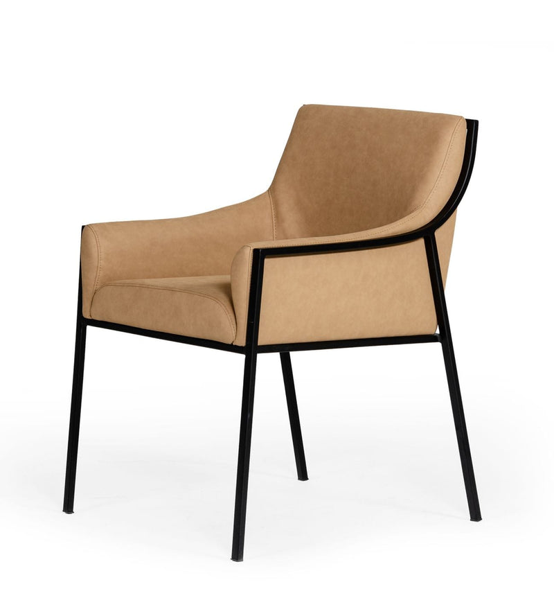 Modrest Raul - Modern Suede Tan Dining Chair | Dining Chairs | Modishstore - 1