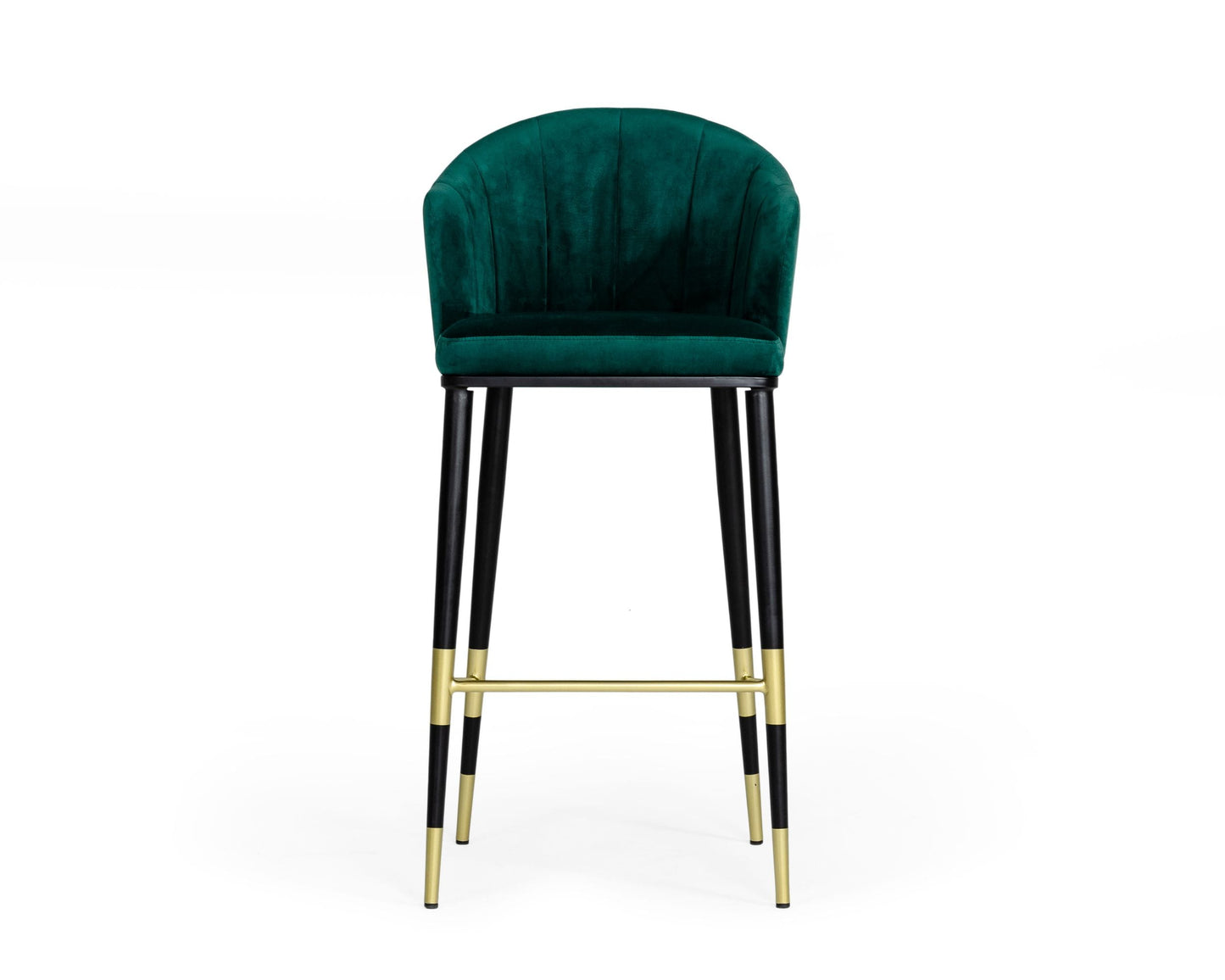 Modrest Adak Modern Glam Green with Black & Gold Barstool | Bar Stools | Modishstore - 2