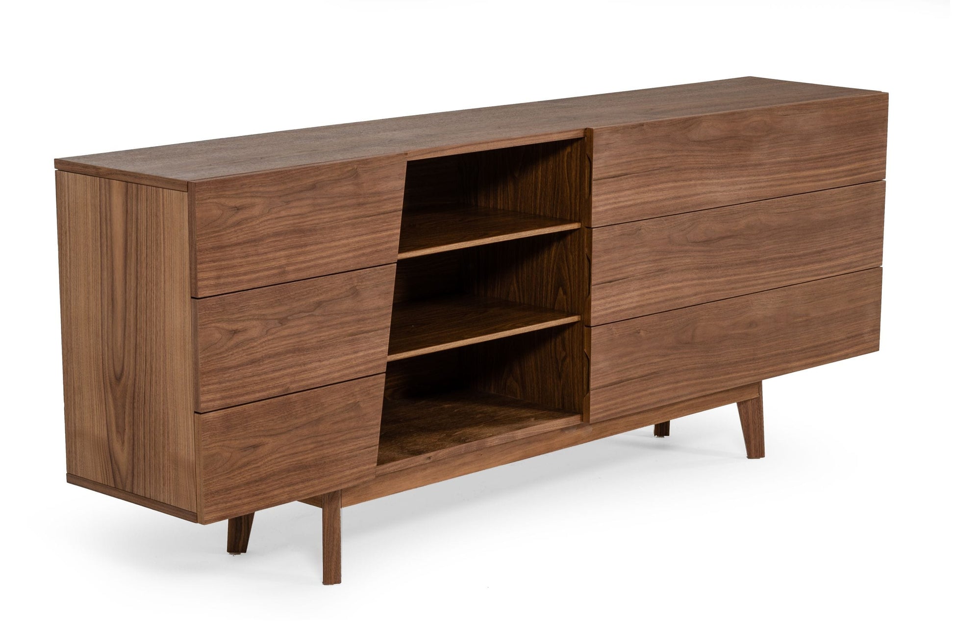 Modrest Abelard - Mid-century Walnut Dresser | Dressers | Modishstore - 2