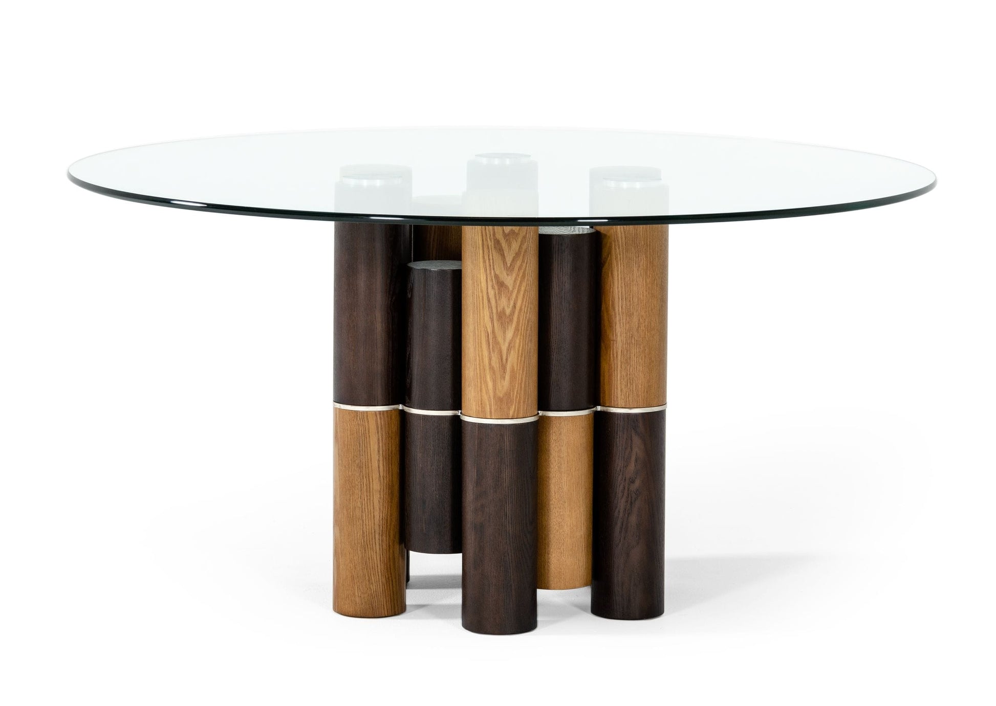 Modrest Greta - Modern Glass & Walnut Dining Table | Dining Tables | Modishstore - 2