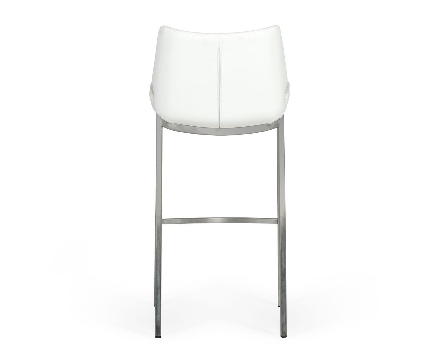 Modrest Dave - Modern White Leatherette Bar Stool (Set of 2) | Bar Stools | Modishstore - 5