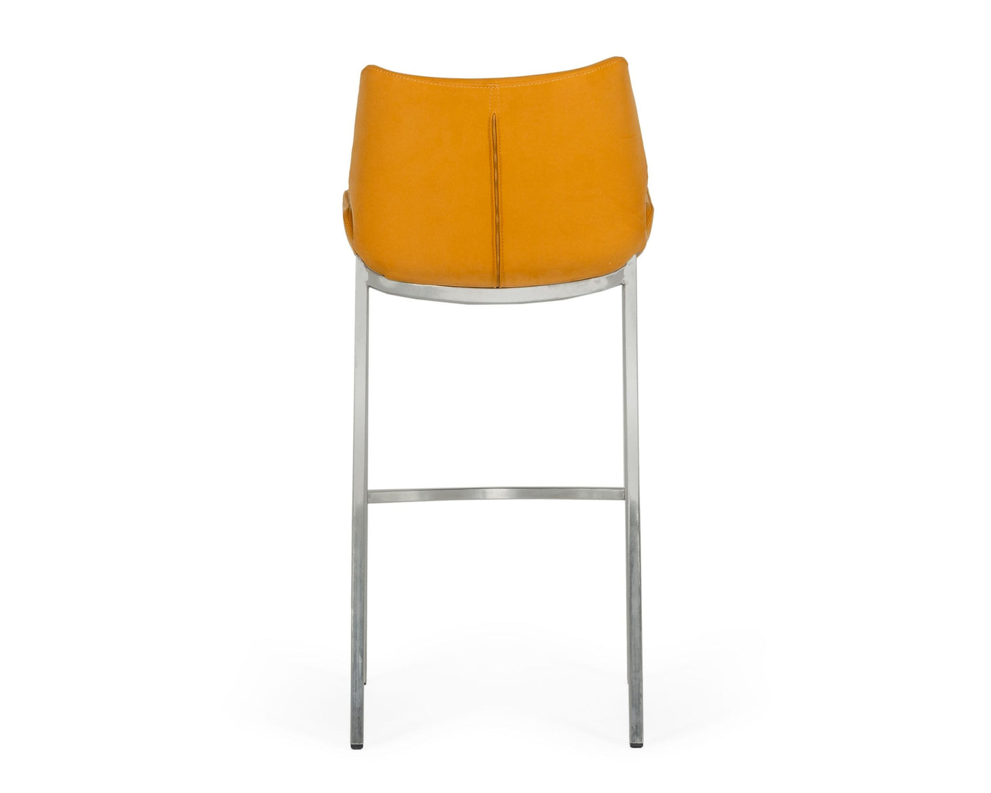 Modrest Dave - Modern Orange Leatherette Bar Stool (Set of 2) | Bar Stools | Modishstore - 4