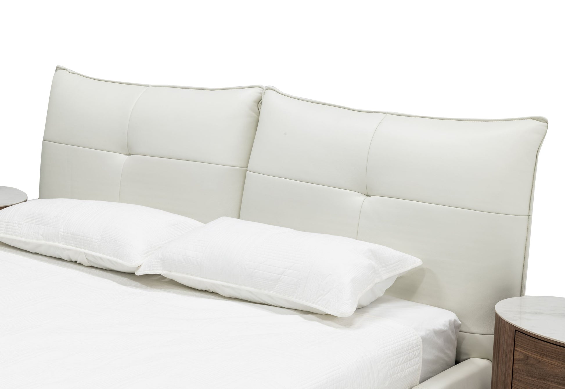 Modrest Patrick - Modern White Leather Bed | Beds | Modishstore - 5