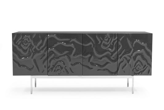 Modrest Gwen - Modern Grey High Gloss Buffet | Sideboards | Modishstore - 1