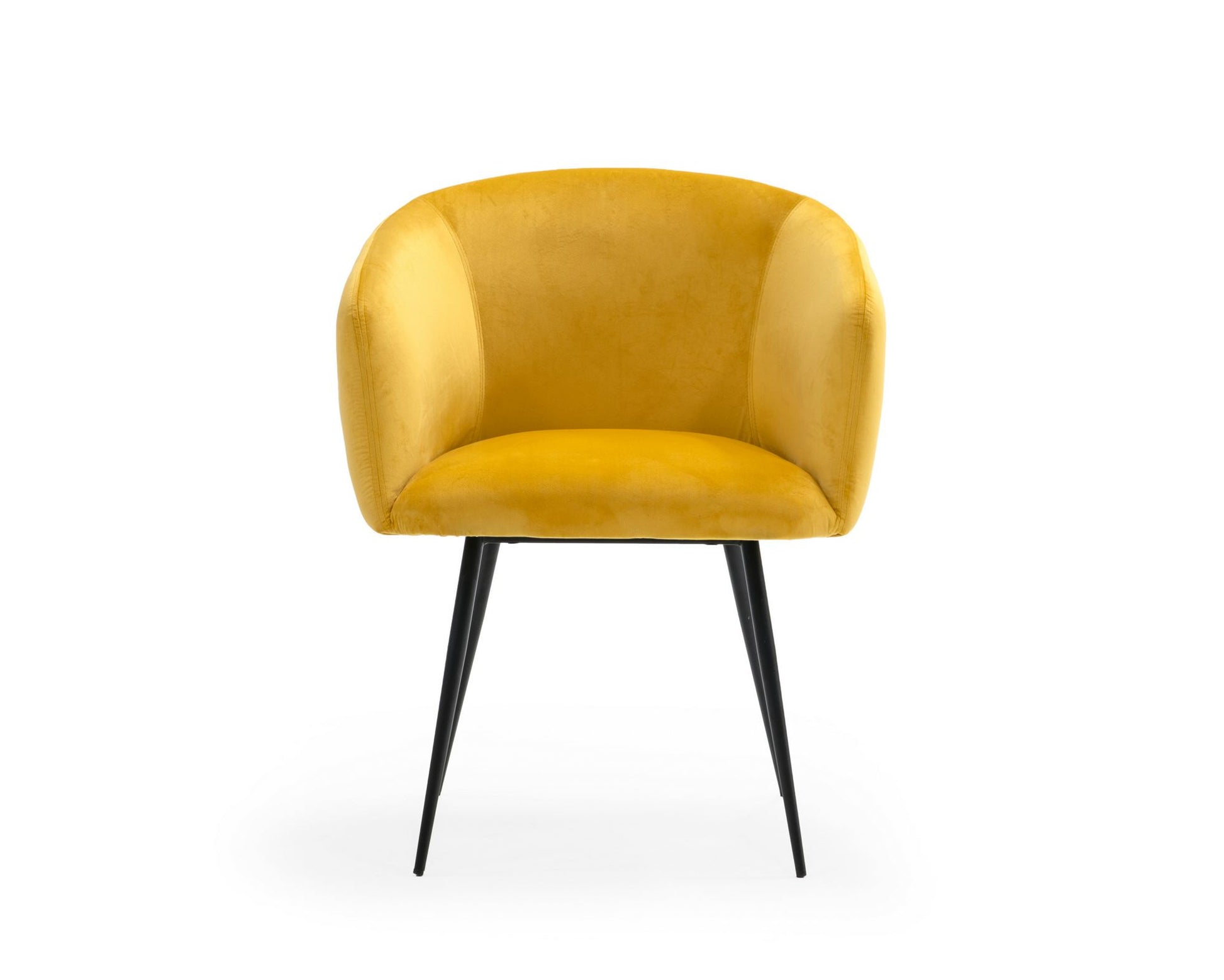 Modrest Luzerne - Modern Yellow Velvet Dining Chair | Dining Chairs | Modishstore - 2