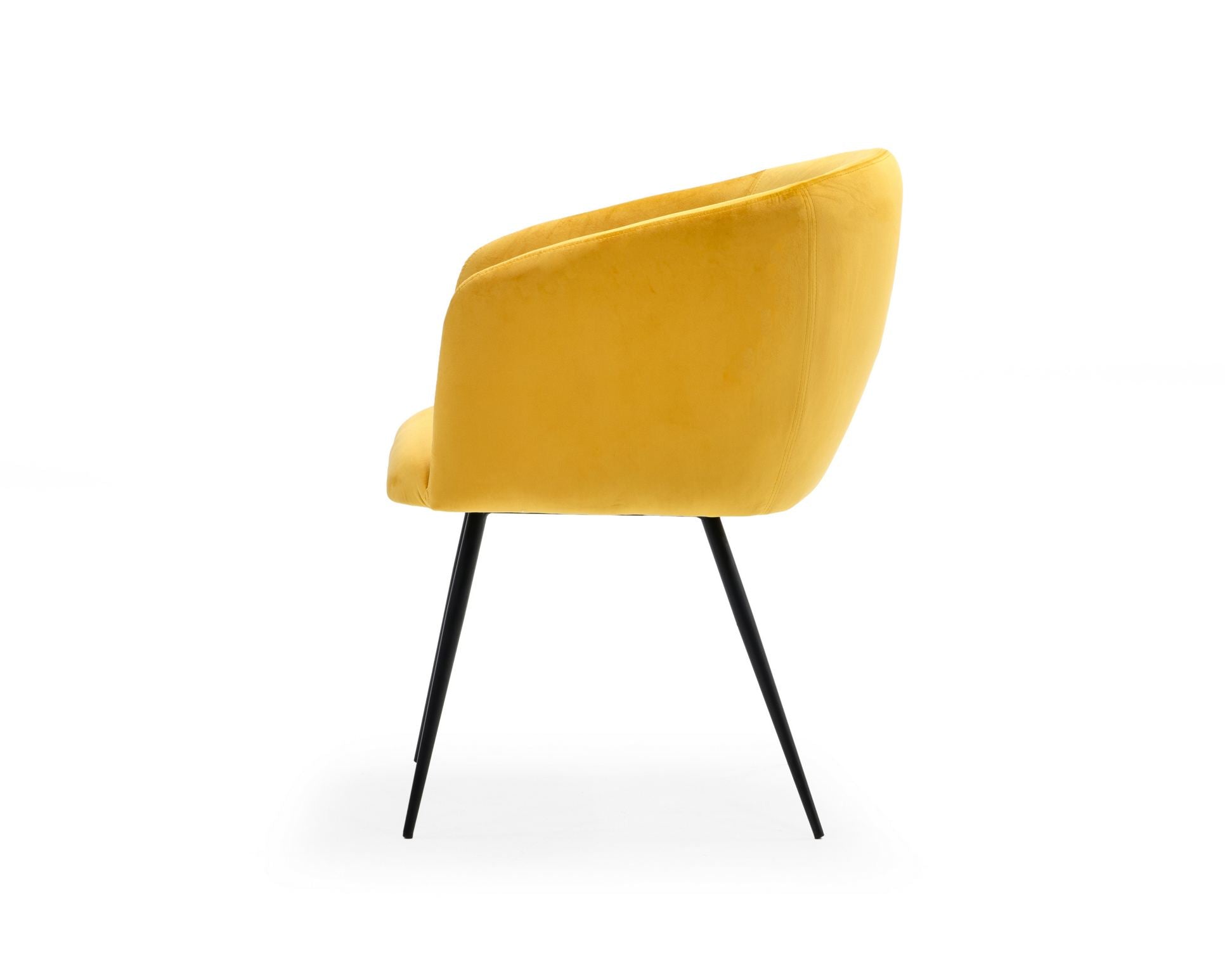 Modrest Luzerne - Modern Yellow Velvet Dining Chair | Dining Chairs | Modishstore - 5