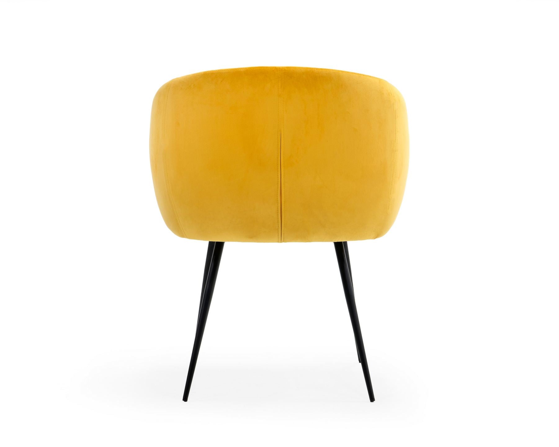 Modrest Luzerne - Modern Yellow Velvet Dining Chair | Dining Chairs | Modishstore - 3