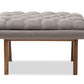 baxton studio annetha mid century modern grey fabric upholstered walnut finished wood ottoman | Modish Furniture Store-3
