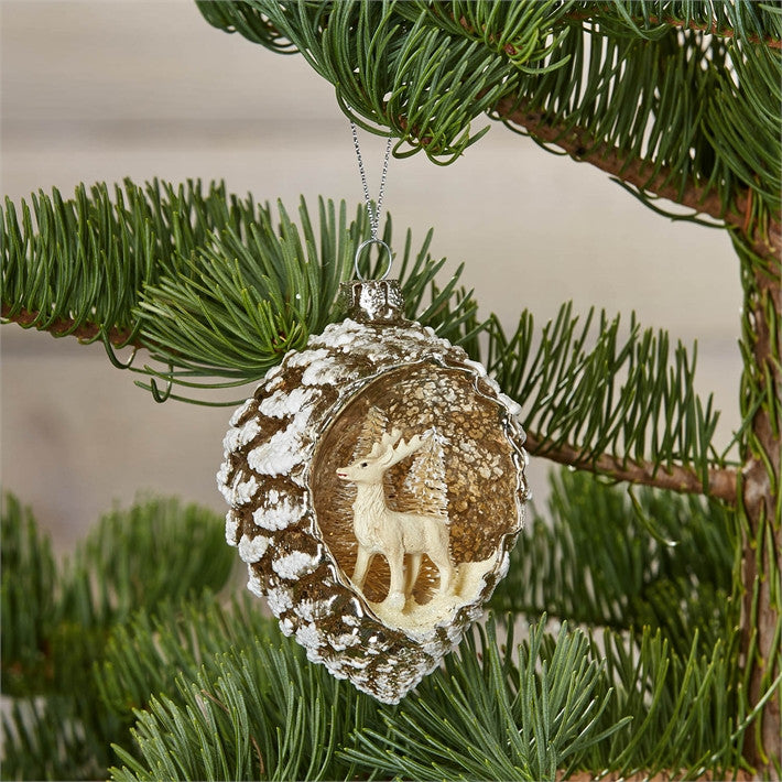 Two's Company Woodland Scene Ornaments - Set of 3