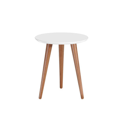 Moore 17.32" Round End Table in White By Manhattan Comfort | End Tables | Modishstore - 2