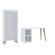 Hampton 2- Piece Home Extra Storage Office Set in White By Manhattan Comfort | Desks | Modishstore