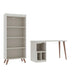 Hampton 2- Piece Home Extra Storage Office Set in White By Manhattan Comfort | Desks | Modishstore - 6