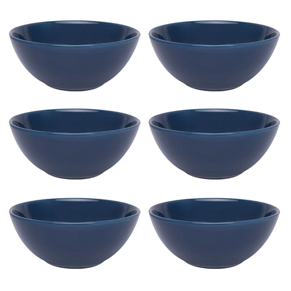 Daily Floreal 6 Large Dinner 29.29 oz. Soup Bowls  in Blue By Manhattan Comfort | Dinnerware | Modishstore - 4