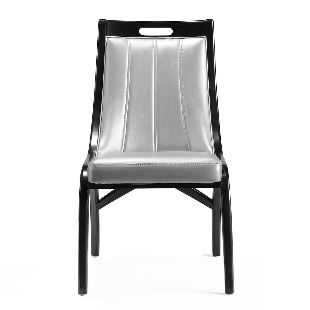 Danube Leatherette Dining Chair - Set of 2 in Pearl White By Manhattan Comfort | Dining Chairs | Modishstore - 9