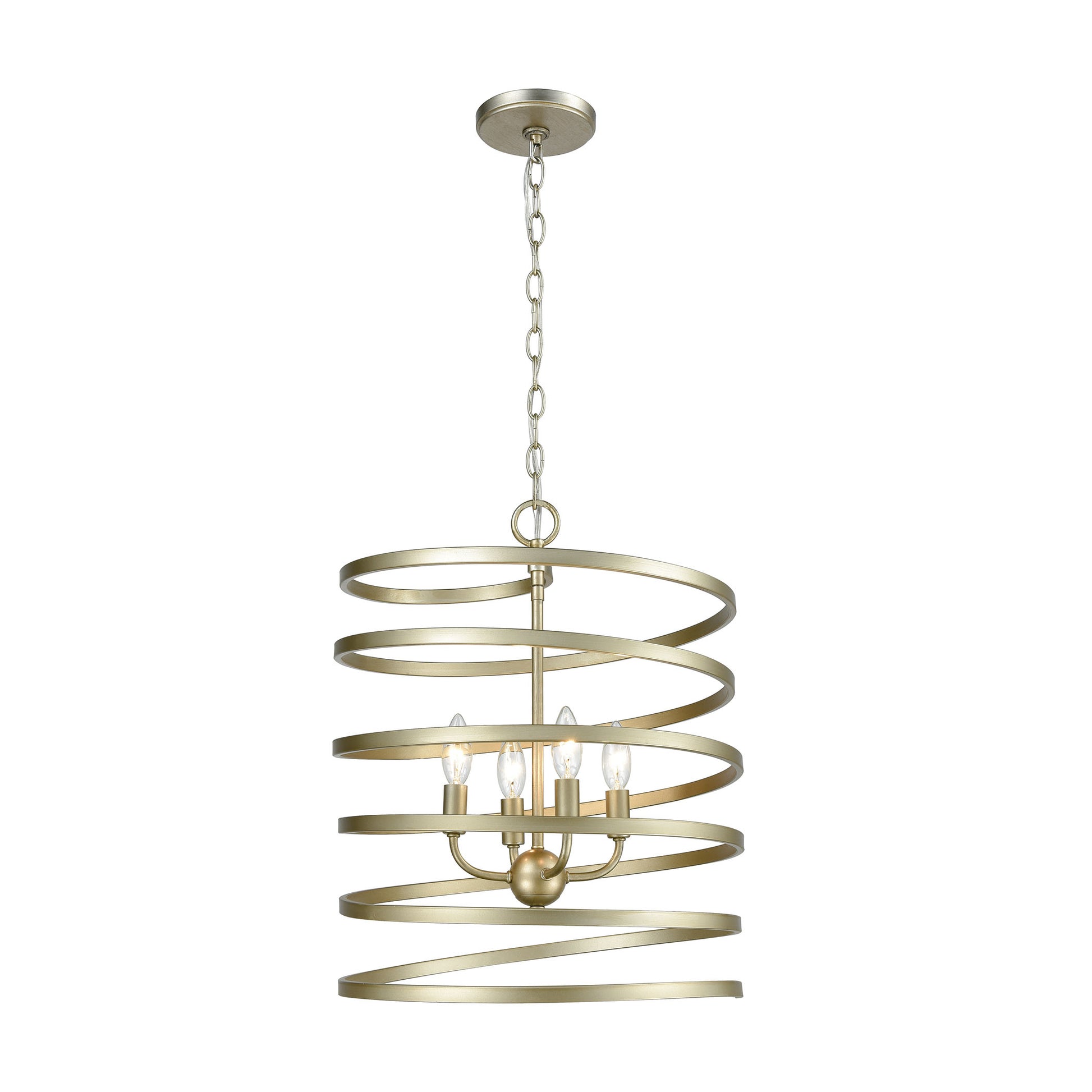 Whirlwind 4-Light Pendant in Aged Silver ELK Lighting | Pendant Lamps | Modishstore