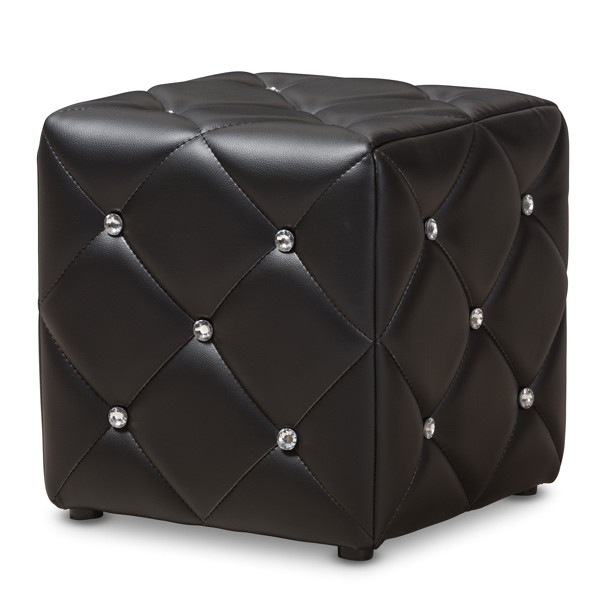 Baxton Studio Stacey Modern and Contemporary Black Faux Leather