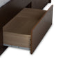 baxton studio brannigan modern and contemporary dark grey fabric upholstered walnut finished king size storage platform bed | Modish Furniture Store-7